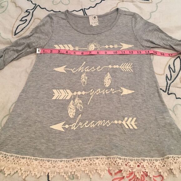 K.Jen Gray Top Size Medium - Picture 4 of 8